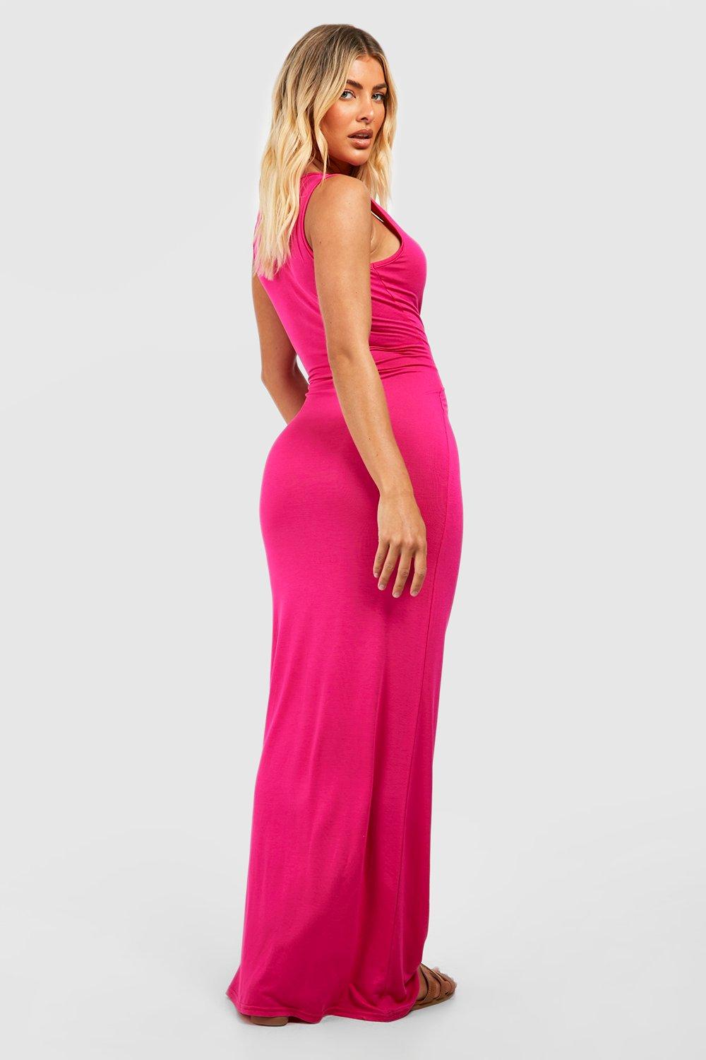 Hot pink 2025 plunge dress